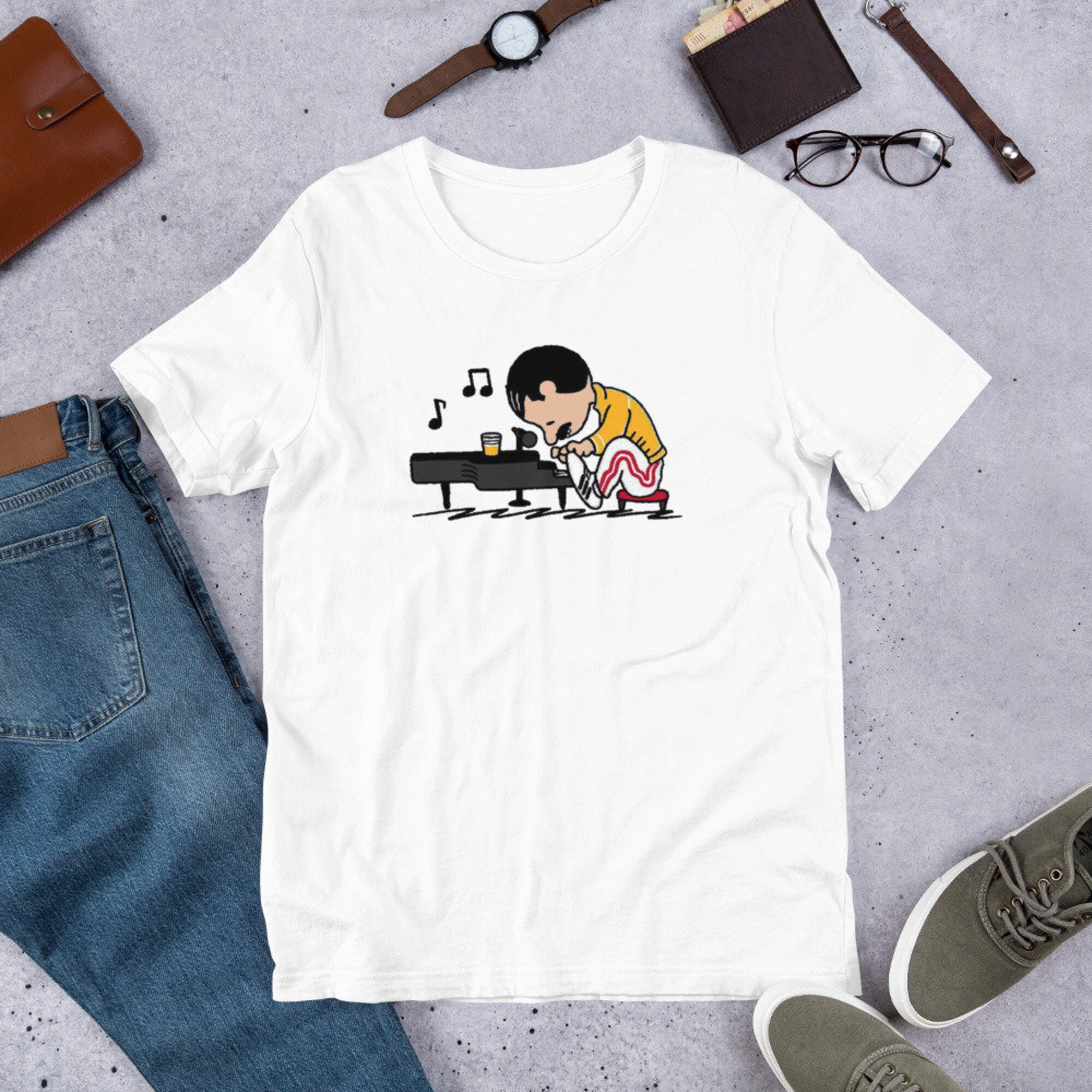 Discover Mercury the piano man T-Shirt