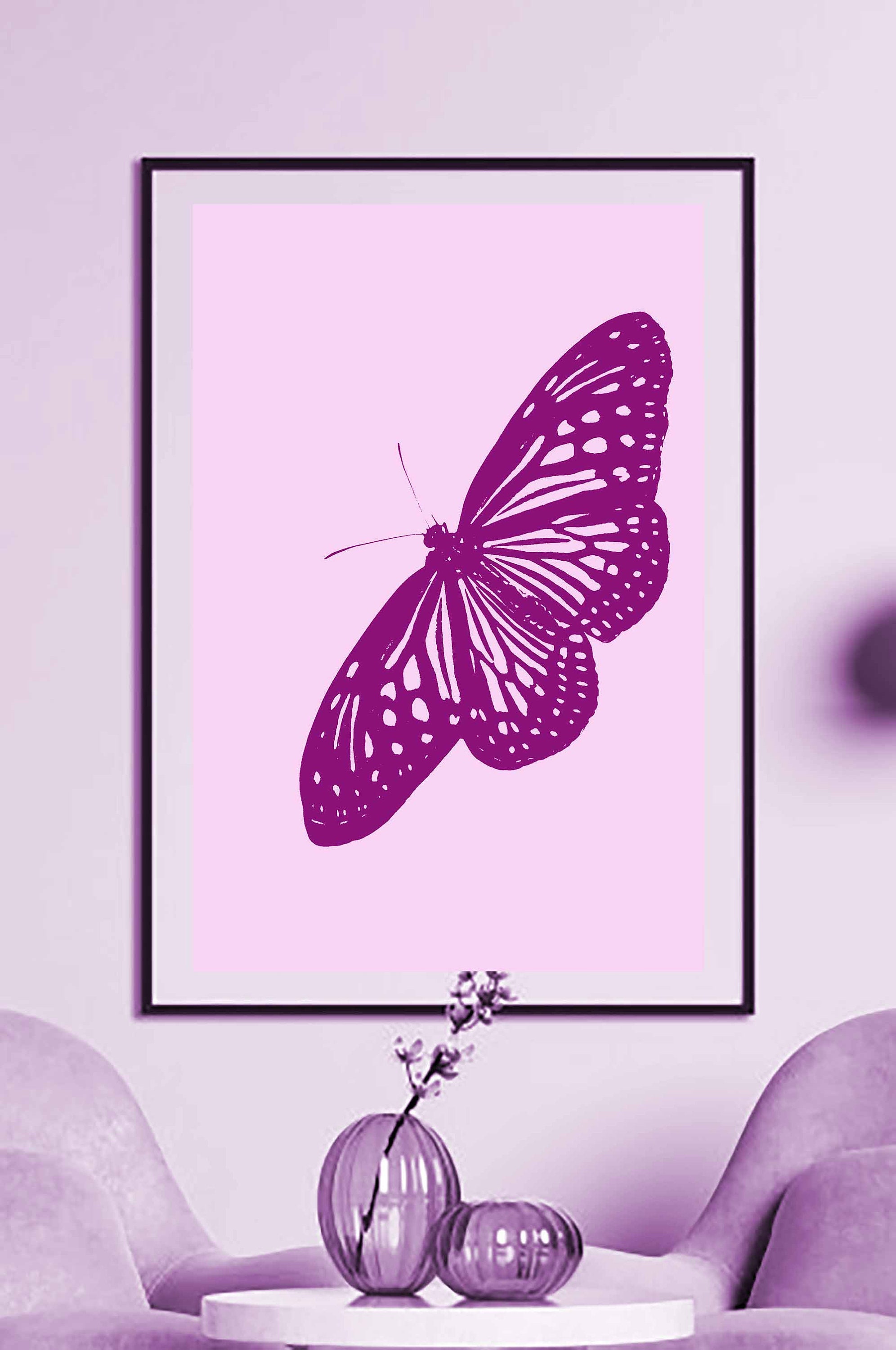 5PC Butterfly Print Printable Butterfly Wall Art Etsy