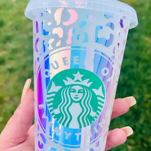 Queen of Everything Starbucks Cup | Personalized Custom Starbucks Tumbler | Personalized Starbucks Venti Cold Cup | Cheetah Print Tumbler