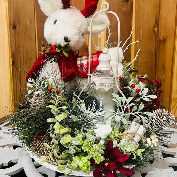 Christmas Floral Arrangements Etsy