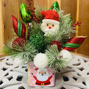 Whimsical Christmas Floral Arrangement, Unique Christmas Present , Fun Christmas Gifts