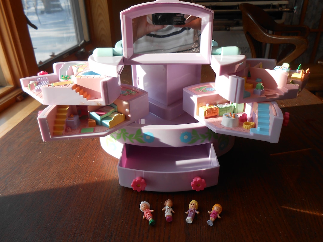 1991 Vintage Polly Pocket~ Pull Out Play House~ Caboodle Playset