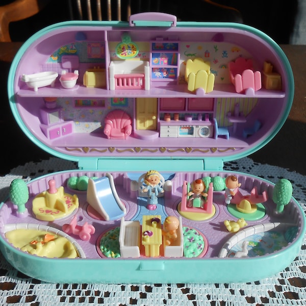 1992 Vintage Polly Pocket~ Babysitting Stamper ~ Complete