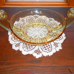 Vintage/Antique Amber Glass Fruit Compote