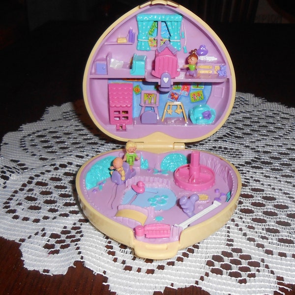 1994 Vintage Polly Pocket Compact- Strollin Baby- Complete