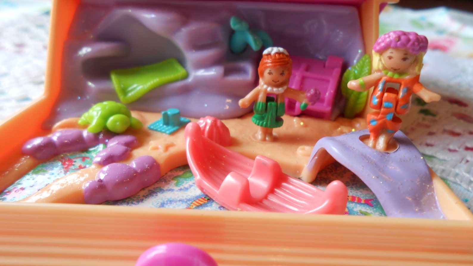 Coffret livre Polly pocket Glitter Island 1995 - Jeux & Jouets