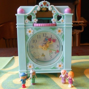 Vintage 1991~ Polly Pocket~ &quot; Funtime Clock&quot; Complete and Works!