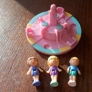 1993 Vintage Polly Pocket Merry-Go-Round Pals- Complete