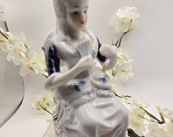 Vintage~ Porcelain Victorian Woman Figurine