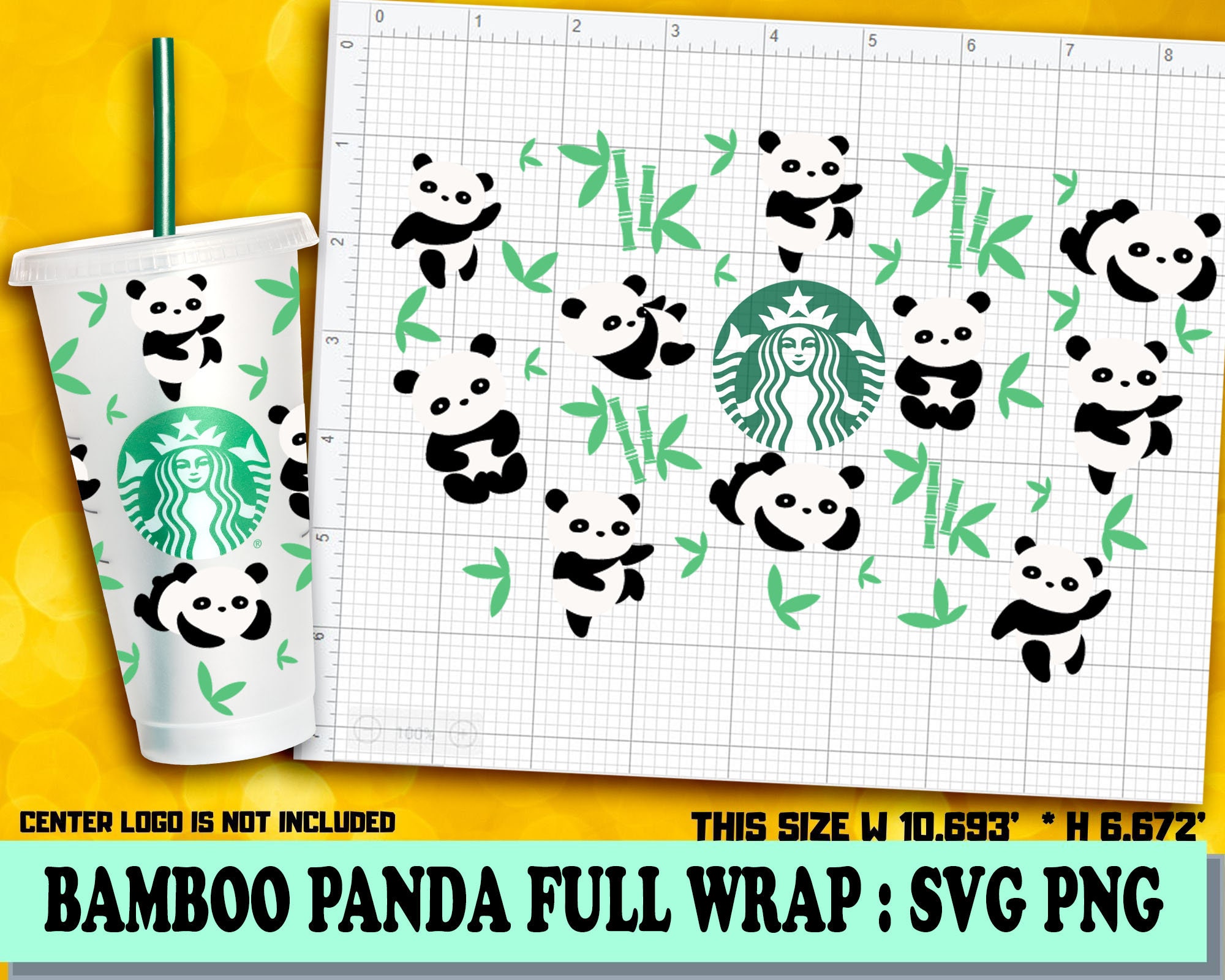 Download Bamboo Panda Starbuck Cup Coffee SVG Bundle Panda svg ...