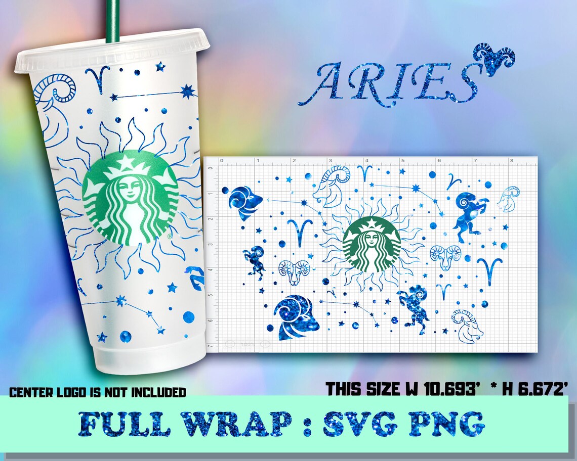 Aries Starbucks Cup Aries wrap seamless Aries svg