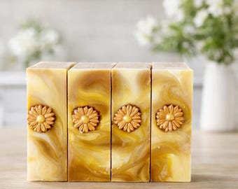 Handmade Lotus Flower Soap Bar | White Lotus, Vanilla, Patchouli Fragrance, Handmade Soap