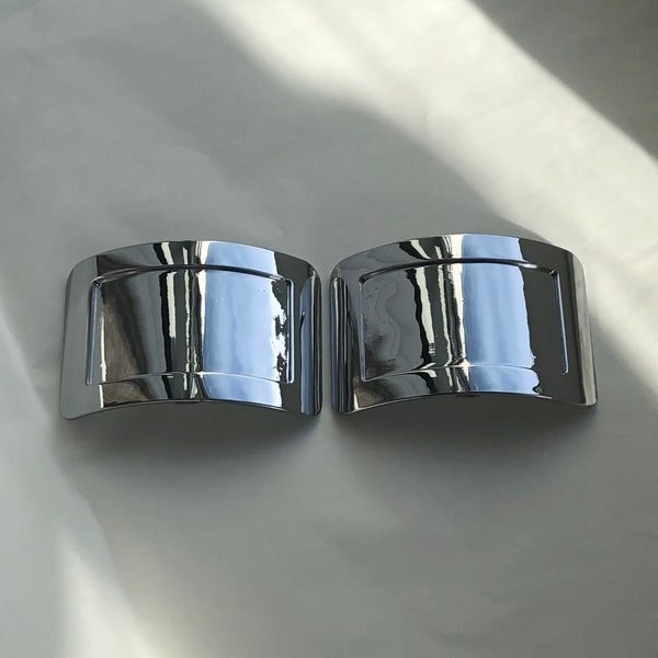 Irish Hard Shoe Buckles - Large Squares - Black main image 0