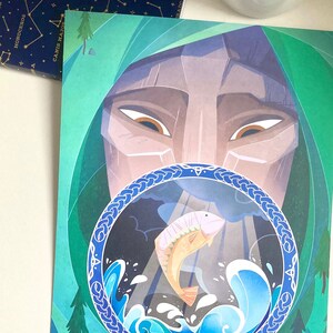 Fintan - Illustration imprimée du livre pour enfants « Inis Fail »