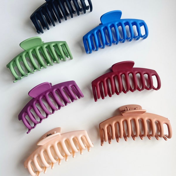 Matte Hair Claw Clip for Thick Hair Claw Clips Large Hair Clip Large Claw Clip Minimalist Hair Clip Ponytail Holder Thick Hair Claw Clip