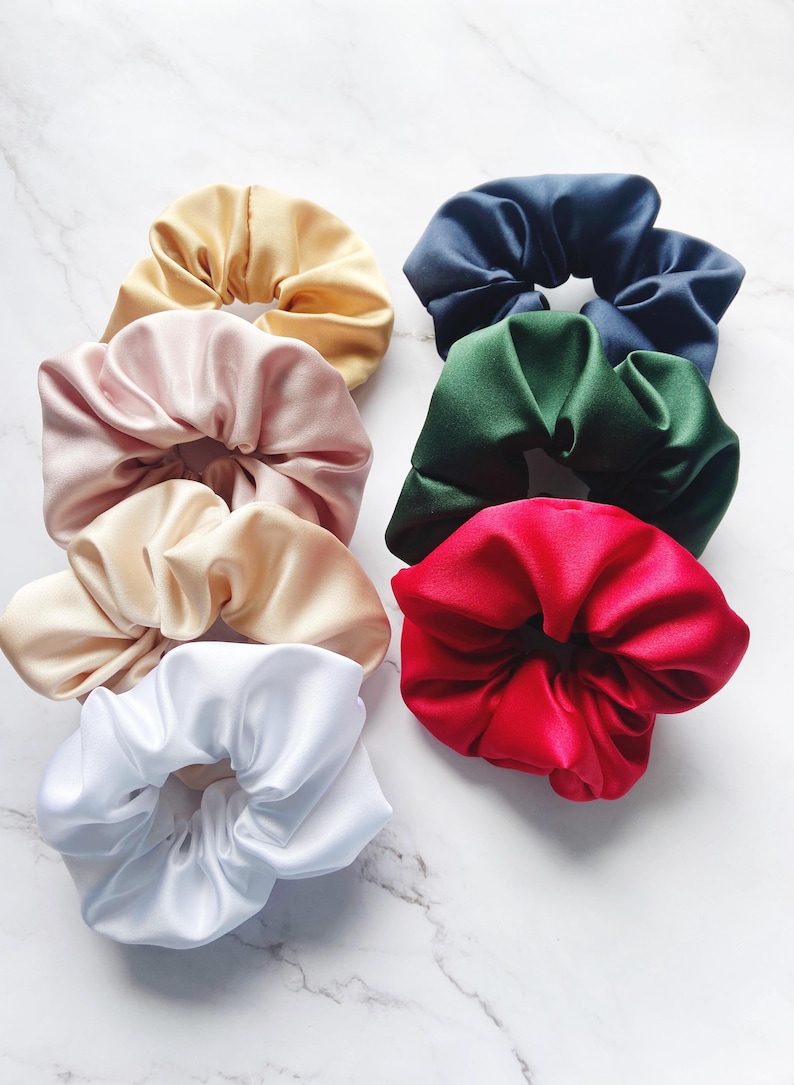 Personalized Satin Scrunchie, Custom Name Hair Tie, Bridesmaid Gift image 7