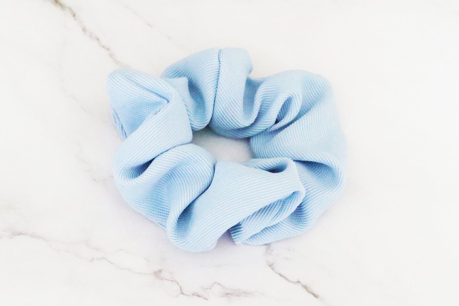 light blue scrunchies