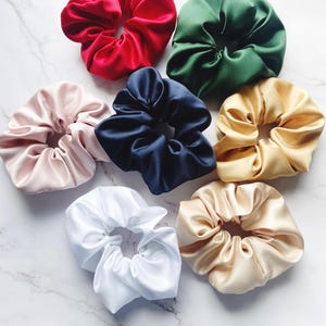 Personalized Satin Scrunchie, Custom Name Hair Tie, Bridesmaid Gift image 6