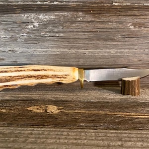 Elk Antler Handle Mini Hunter Knife