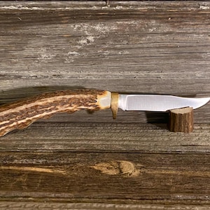 Antler Handle Mini Hunter Knife