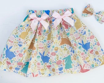 Handmade Girls Easter Rabbit Skirt With Free Matching Hairbow/Photo Shoot /Birthday