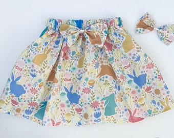 Handmade Girls Easter Rabbit Skirt With Free Matching Hairbow/Photo Shoot /Birthday