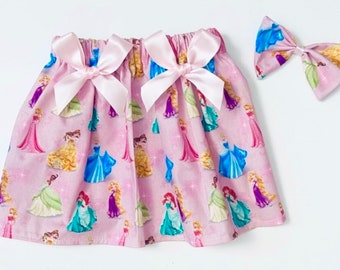 Girls Princess Skirt & matching hair bow cake smash /birthday/party/photo shoot /Disney