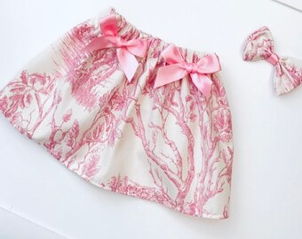 Handmade Girls Skirt & Matching HairBow/Birthday /Easter/Photo Shoot/Wedding