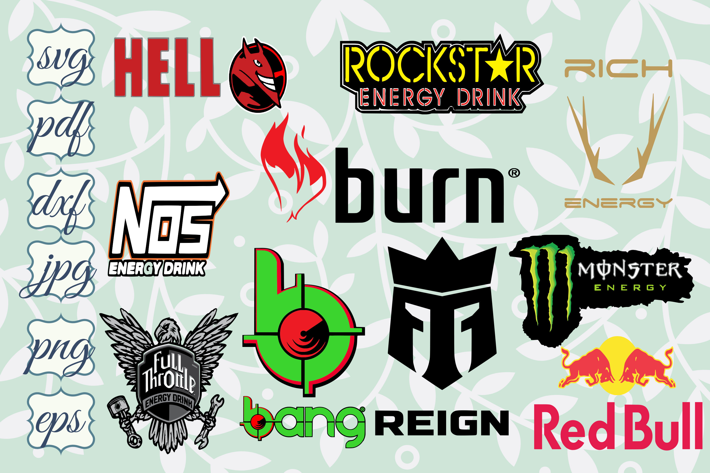 Bundle Energy drinks logo svg png Cricut energy drinks Etsy