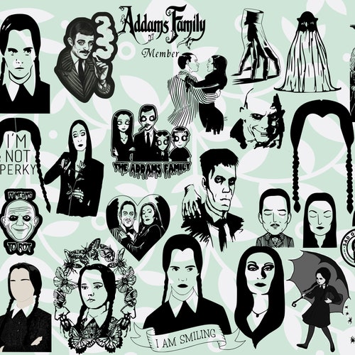 Bundle the Addams Family Svg Png Cricut the Addams Family - Etsy Canada