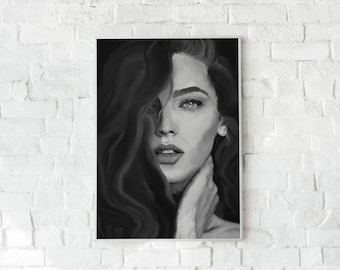 Megan Fox Digital Art Ölgemälde - Wandkunst Digitaldruck (Digitale Datei)