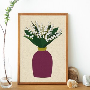 Lily Of The Valley Flower - May Birth Month Flower - Wall Art Digital Print (Digital File)