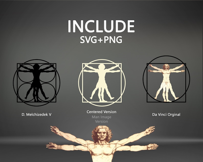Vitruvian Man SVG Forms Perfect Vector Files for Laser Cutting Etsy