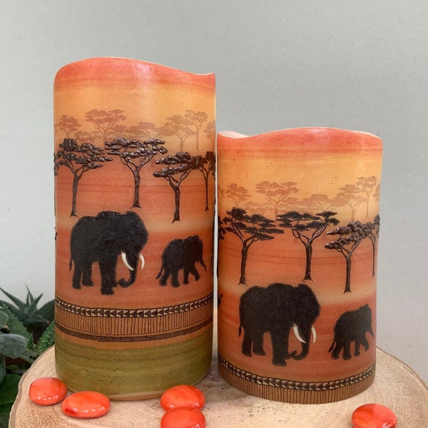 African Pillar Candles Etsy