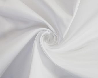 White Duchess Satin Fabric by the Metre, Heavyweight Bridal Satin for Wedding Dresses, 196GSM