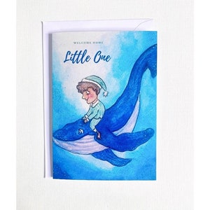 Carte Bienvenue dans le monde| Carte Bienvenue aux tout-petits| Nouvelle carte bébé| Carte aquarelle pour nouveaux parents | Impression aquarelle | Carte nouveau-né