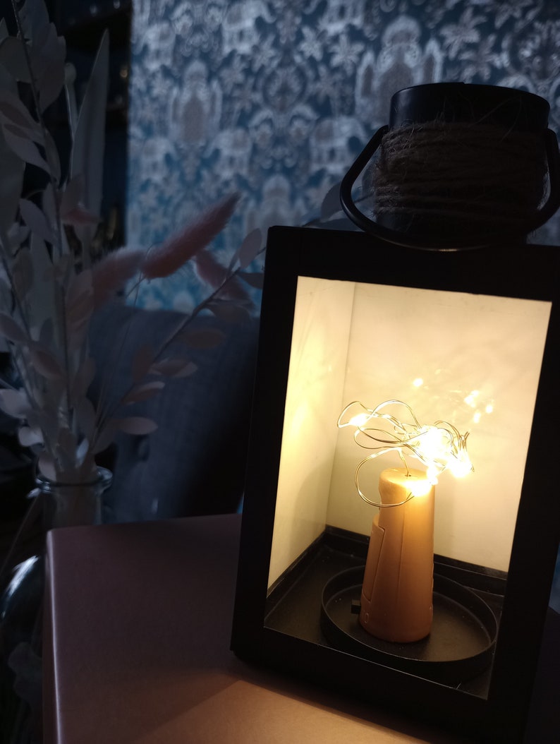 Hand made personalised photo lantern/lamp. Light up photos.Remembering Loved Ones at Wedding In Loving Memory Wedding Memorial image 10