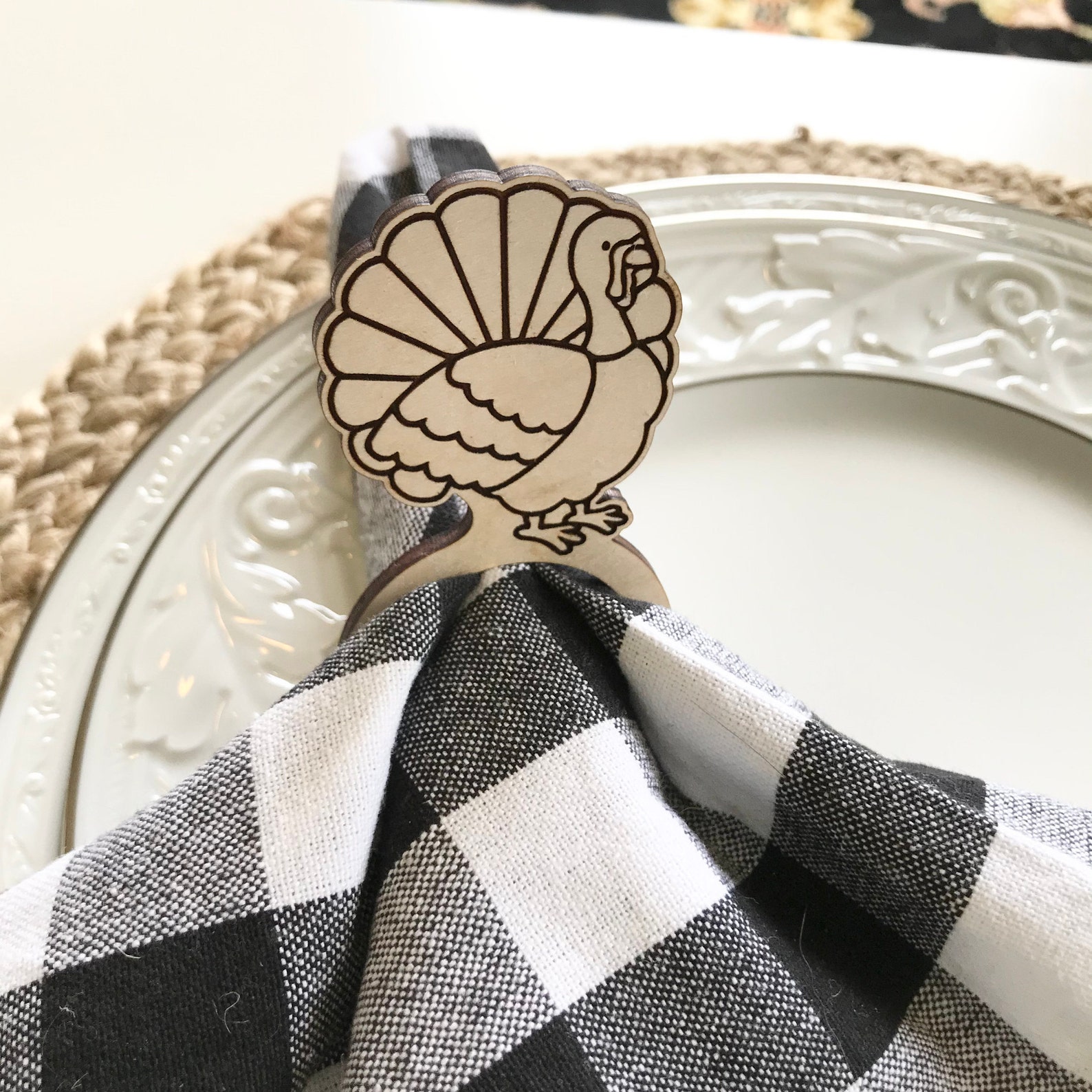 Thanksgiving Napkin Rings Fall Place Setting Dinner Etsy