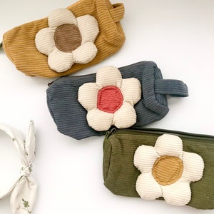 Flower Pencil Bag, 3D Flower Pen Pouch, Cute Pencil Case