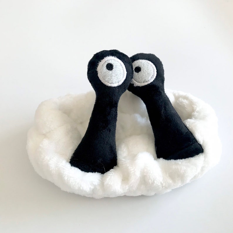 Plush Spa Headband Snail Eyes Spa Headband Makeup Face Wash Etsy
