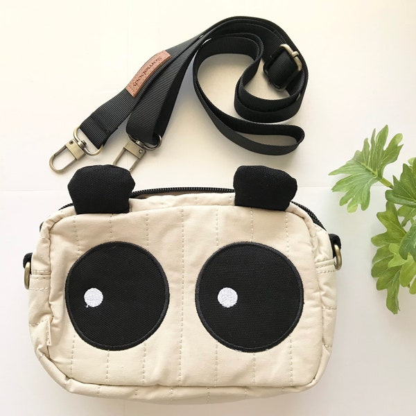 Panda Crossbody Bag, Panda Pouch, Cute Crossbody Bag, Somebody Crossbody Panda Bag