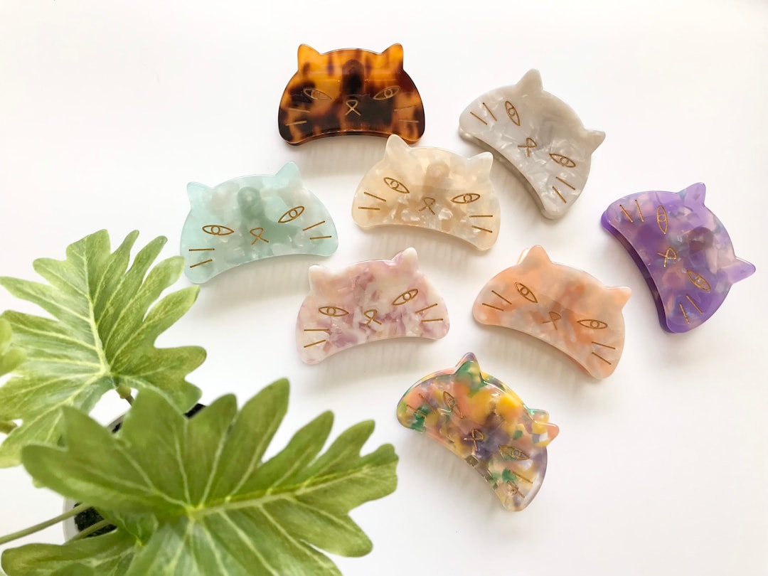 Cat Hair Claw Clip, Kitten Head Claw Clip, Thin Hair Thick Hair, Strong