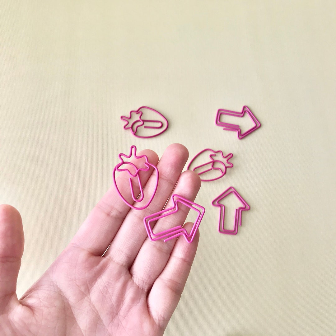 Strawberry Paper Clips, ensemble de 6 pièces, trombones de fruits de