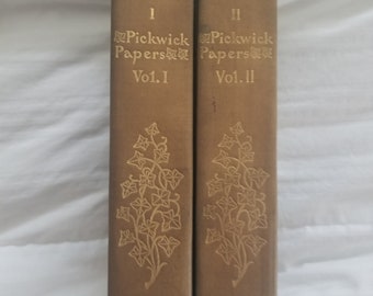 Rare 1905 Editions of Charles Dickens Pickwick Papers  Volume 1 & 2