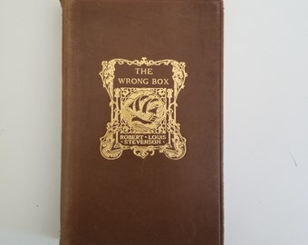 The Wrong Box by Robert Louis Stevenson. Leather Bound. published by Scribner's 1906