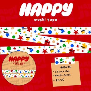 Jin Happy-washitape