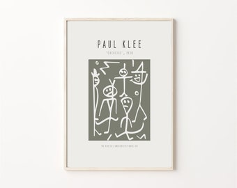 Paul Klee Exercise, Exhibition Poster, Klee Prince Art Print, Museum Wall Art, Abstract Poster, Modern Minimalist Poster, Klee Gallery Print
