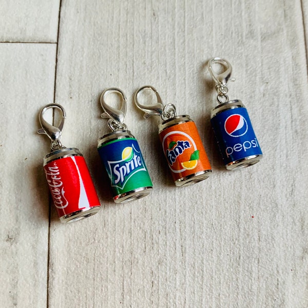 Stitch markers. Progress keepers. Progress markers. Starbucks coffee. Gift for crochet & knitting. Craft accessories. Pepsi. Coco cola.