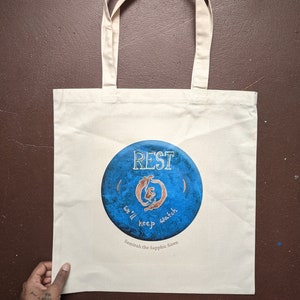 Rest, We&#39;ll Keep Watch Tote Bag: Brown Skinned Sirens, Handprinted onto Cotton Canvas