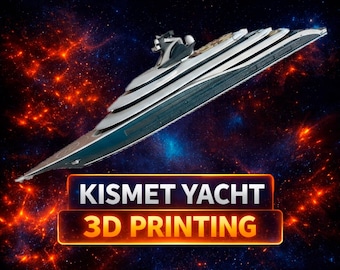 KISMET-JACHT: 3D-geprint model (8 inch)